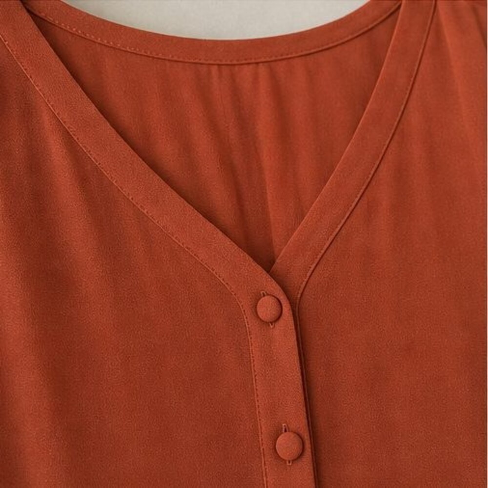 Rust Ruffle Blouse - Picture 4 of 6